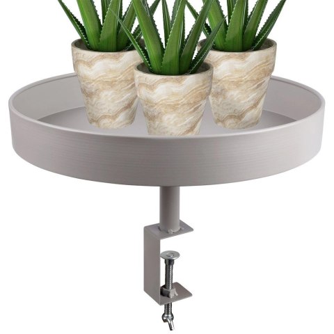 Vilde Kwietnik Stojak Metalowy Ozdobny Przykręcany Podstawka Szary VILDE 36 cm