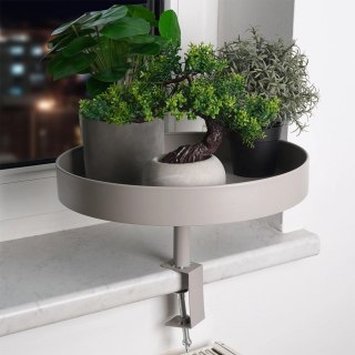 Vilde Kwietnik Stojak Metalowy Ozdobny Przykręcany Podstawka Szary VILDE 36 cm