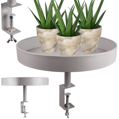 Vilde Kwietnik Stojak Metalowy Ozdobny Przykręcany Podstawka Szary VILDE 36 cm