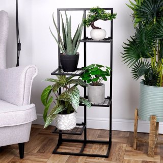 Vilde Kwietnik Stojak na Kwiaty 4-Poziomowy Kaskada Metalowy Loft VILDE 102 cm