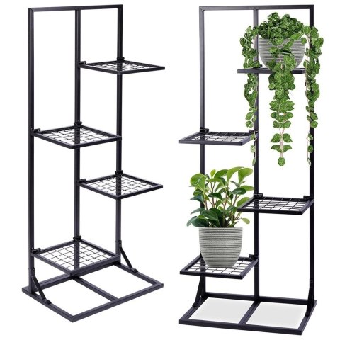 Vilde Kwietnik Stojak na Kwiaty 4-Poziomowy Kaskada Metalowy Loft VILDE 102 cm