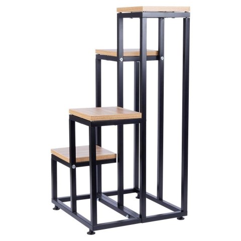 Vilde Kwietnik Stojak na Kwiaty 4-Poziomowy Kaskada Metalowy Loft VILDE 69 cm