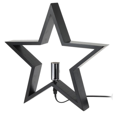 Vilde Lampka Stołowa Drewniana Czarna Gwiazda Ozdobna VILDE 34,5 cm