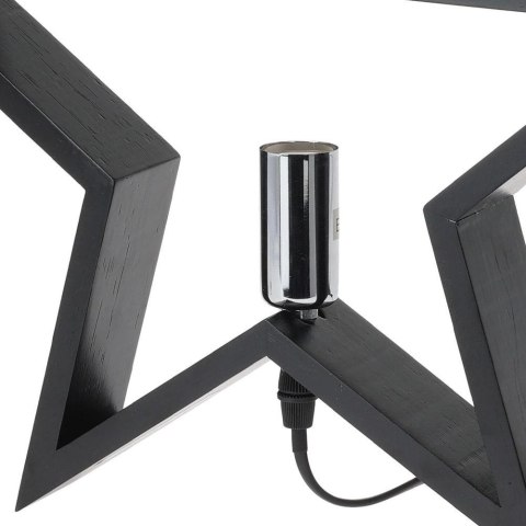 Vilde Lampka Stołowa Drewniana Czarna Gwiazda Ozdobna VILDE 34,5 cm