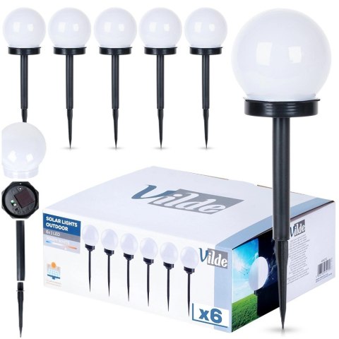Vilde Lampki Ogrodowe Solarne LED Wbijane 33,5 cm 6 szt.