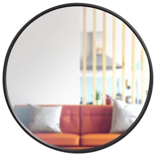 Vilde Lustro Ścienne Drewniane Czarne Okrągłe VILDE 50 cm