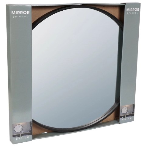 Vilde Lustro Ścienne Drewniane Czarne Okrągłe VILDE 50 cm