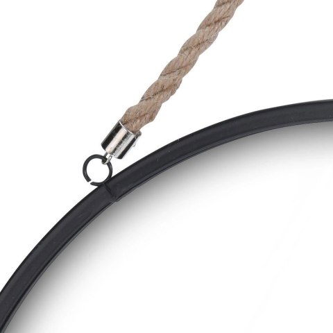 Vilde Lustro Ścienne Wiszące Czarne Okrągłe Dekoracyjne z Ramą Loft VILDE 41 cm