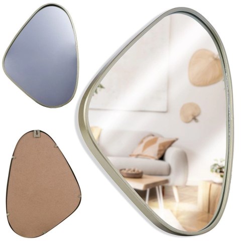 Vilde Lustro Ścienne Złote Wiszące Dekoracyjne Solidne Trwałe VILDE 28 x 40 cm