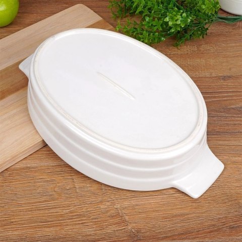 ALPINA Naczynie Żaroodporne do Zapiekania Ceramiczne Białe ALPINA 31,5x19,5x6 cm