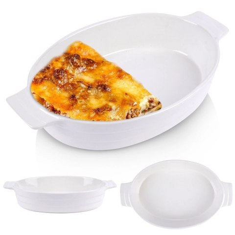 ALPINA Naczynie Żaroodporne do Zapiekania Ceramiczne Białe ALPINA 31,5x19,5x6 cm
