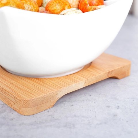 EXCELLENT HOUSEWARE Miseczki na Przekąski Dipy Porcelanowe Białe ORION 30 cm 4 el.