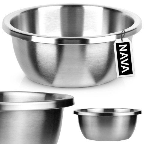 NAVA Miska Kuchenna do Miksowania Stalowa Lekka Nierdzewna NAVA 24 cm, 2,8 l