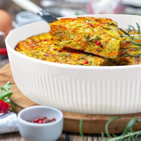 Orion Naczynie Żaroodporne Porcelanowe Okrągłe Białe Solidne ORION 29 x 29 x 8 cm