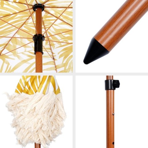 PROBEACH Parasol Plażowy Ogrodowy na Ogród Plaże Regulowany Przenośny PROBEACH 157cm