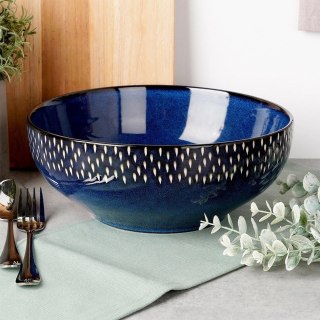 Siaki Collection Miska sałatkowa ceramiczna granatowa 25 cm, 2,8 l