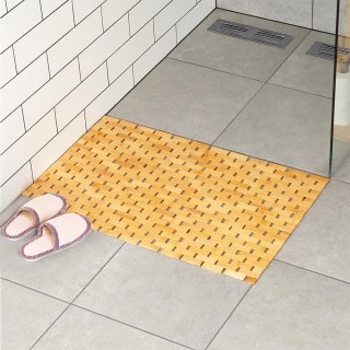 Vilde Mata antypoślizgowa łazienkowa bambusowa 80x50 cm