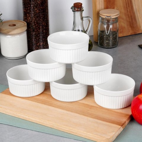 Vilde Miseczki do Zapiekania Pieczenia Ceramiczne Białe VILDE 260 ml 6 szt.
