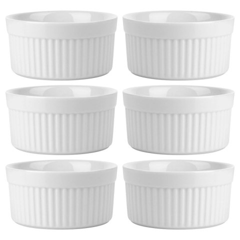 Vilde Miseczki do Zapiekania Pieczenia Ceramiczne Białe VILDE 260 ml 6 szt.