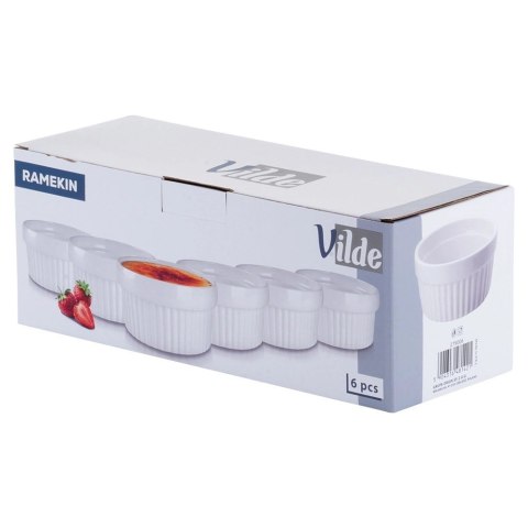 Vilde Miseczki do Zapiekania Pieczenia Ceramiczne Białe VILDE 260 ml 6 szt.