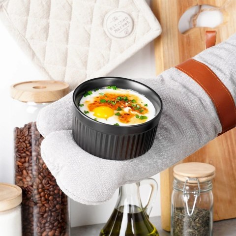 Vilde Miseczki do Zapiekania Pieczenia Ceramiczne Czarne VILDE 260 ml 6 szt.