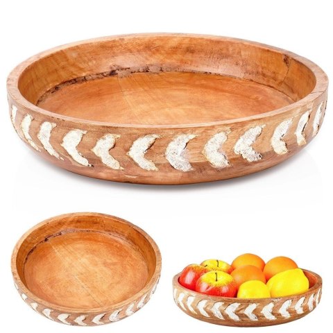 Vilde Miska Drewniana do Serwowania Podawania Przystawek ORION 30,5 cm, 2,5 l