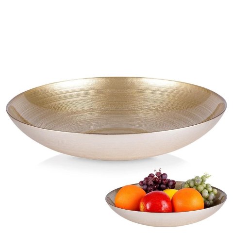 Vilde Miska Szklana Misa na Sałatkę Salaterka Złota VILDE 30 cm 2,2 l