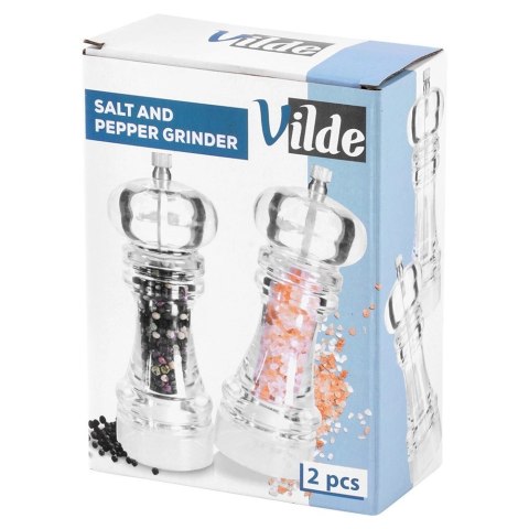 Vilde Młynek do pieprzu i soli akrylowy 16 cm 2 szt.