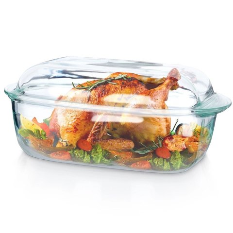 Vilde Naczynie Żaroodporne do Zapiekania z Pokrywką Szklane Solidne VILDE 3+1,5 L