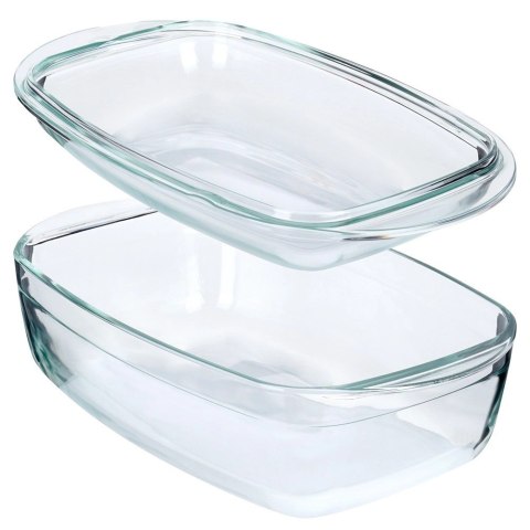 Vilde Naczynie Żaroodporne do Zapiekania z Pokrywką Szklane Solidne VILDE 3+1,5 L