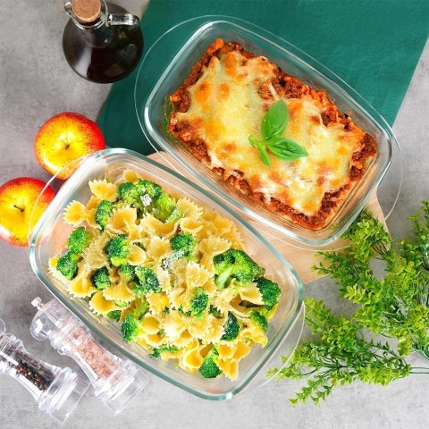 Vilde Naczynie Żaroodporne do Zapiekania z Pokrywką Szklane Solidne VILDE 3+1,5 L