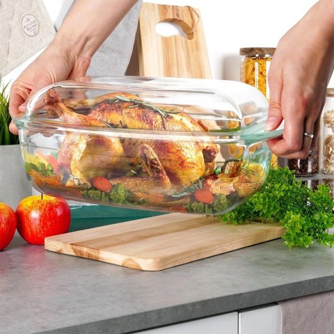 Vilde Naczynie Żaroodporne do Zapiekania z Pokrywką Szklane Solidne VILDE 3+1,5 L