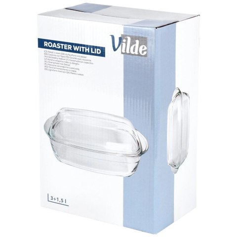 Vilde Naczynie Żaroodporne do Zapiekania z Pokrywką Szklane Solidne VILDE 3+1,5 L