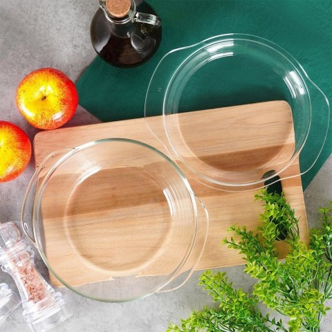Vilde Naczynie Żaroodporne z Pokrywką do Pieczenia Szklane Małe VILDE 1,4l+430ml