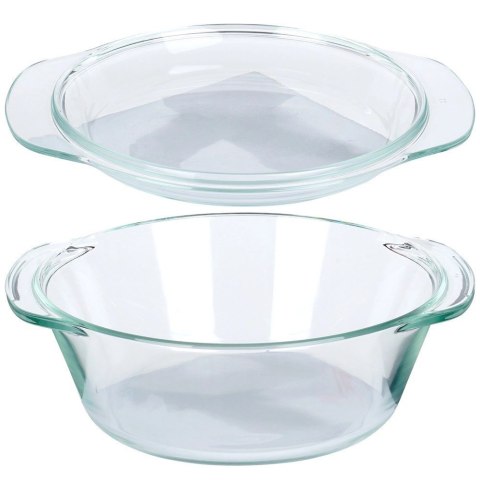 Vilde Naczynie Żaroodporne z Pokrywką do Pieczenia Szklane Małe VILDE 1,4l+430ml