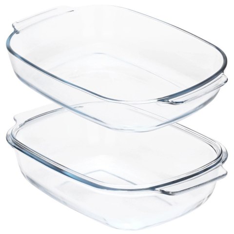 Vilde Naczynie żaroodporne z pokrywką szklane 3,1+2,6 l
