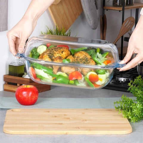 Vilde Naczynie żaroodporne z pokrywką szklane 3,1+2,6 l