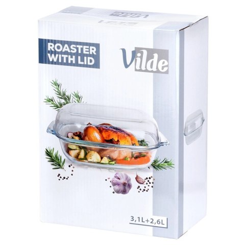 Vilde Naczynie żaroodporne z pokrywką szklane 3,1+2,6 l