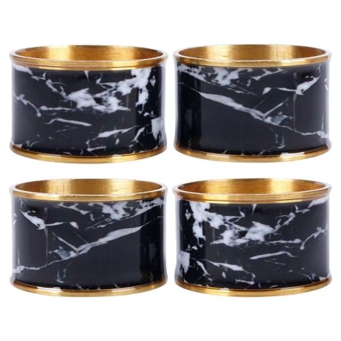 Vilde Obrączki Pierścienie Złote na Serwetki Metalowe VILDE 4,5 cm 4 szt.