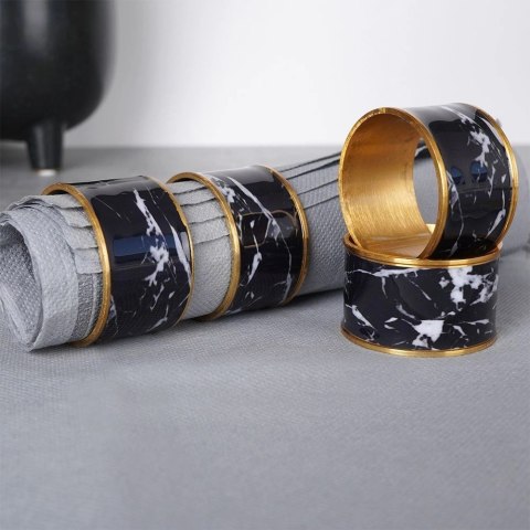 Vilde Obrączki Pierścienie Złote na Serwetki Metalowe VILDE 4,5 cm 4 szt.