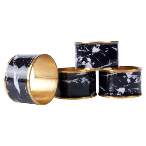 Vilde Obrączki Pierścienie Złote na Serwetki Metalowe VILDE 4,5 cm 4 szt.