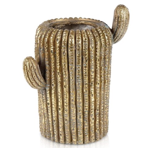 Vilde Osłonka na Doniczkę Ogrodowa Dekoracyjna Złota Kaktus VILDE 34,5 cm