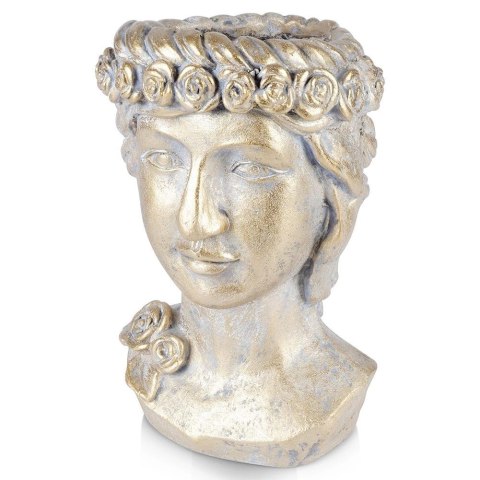 Vilde Osłonka na Doniczkę Złota Głowa Ozdobna Dekoracyjna VILDE 33 cm