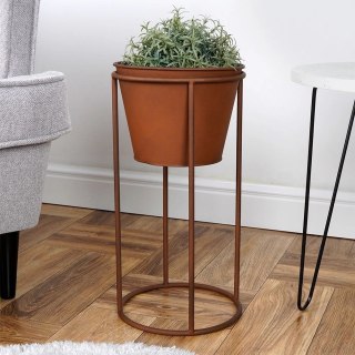 Vilde Osłonka na Doniczkę na Stojaku Ozdobna Dekoracyjna Metalowa VILDE 44 cm