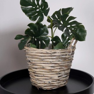 Vilde Osłonka na Rośliny Doniczkę Wiklinowa z Uchwytami Solidna VILDE 27 x 27 cm