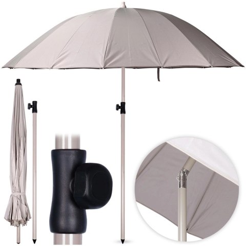 Vilde Parasol Łamany Ogrodowy Plażowy Regulowany Stabilny Solidny VILDE 190 cm