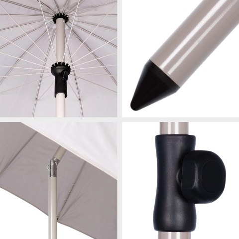 Vilde Parasol Łamany Ogrodowy Plażowy Regulowany Stabilny Solidny VILDE 190 cm