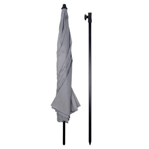 Vilde Parasol na Ogród Plażę Ogrodowy Plażowy Szary Regulowany Łamany ORION 185cm