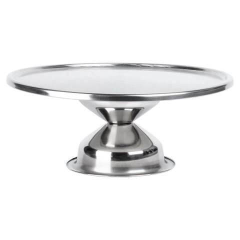 EXCELLENT HOUSEWARE Patera na Tort Ciasto Stalowa na Nóżce Ozdobna ORION 33 cm