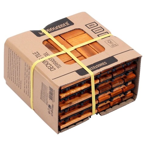 PROGARDEN Płytki Tarasowe Drewniane Akacja Wodoodporne PROGARDEN 30 x 30 cm 9 szt.